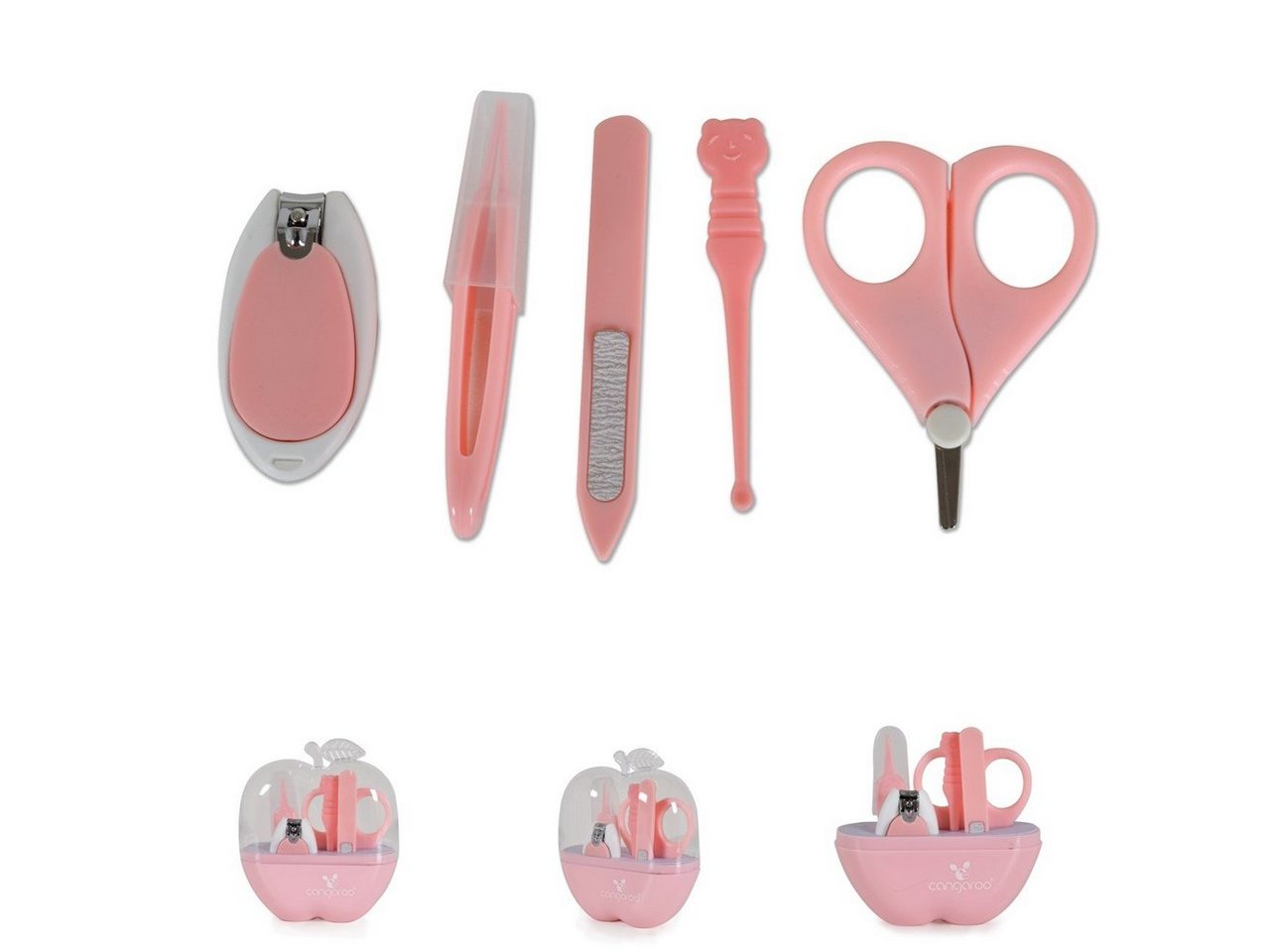 Cangaroo Baby-Nagelschere Baby Maniküre-Set Apfel, Nagelschere, Nagelknipser, Nagelfeile Pinzetten von Cangaroo