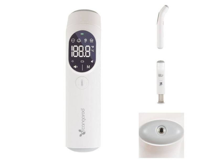 Cangaroo Infrarot-Fieberthermometer Infrarot-Thermometer Clarity, 1-tlg., Stirn Ohr Messung LED-Anzeige kontaktlos von Cangaroo