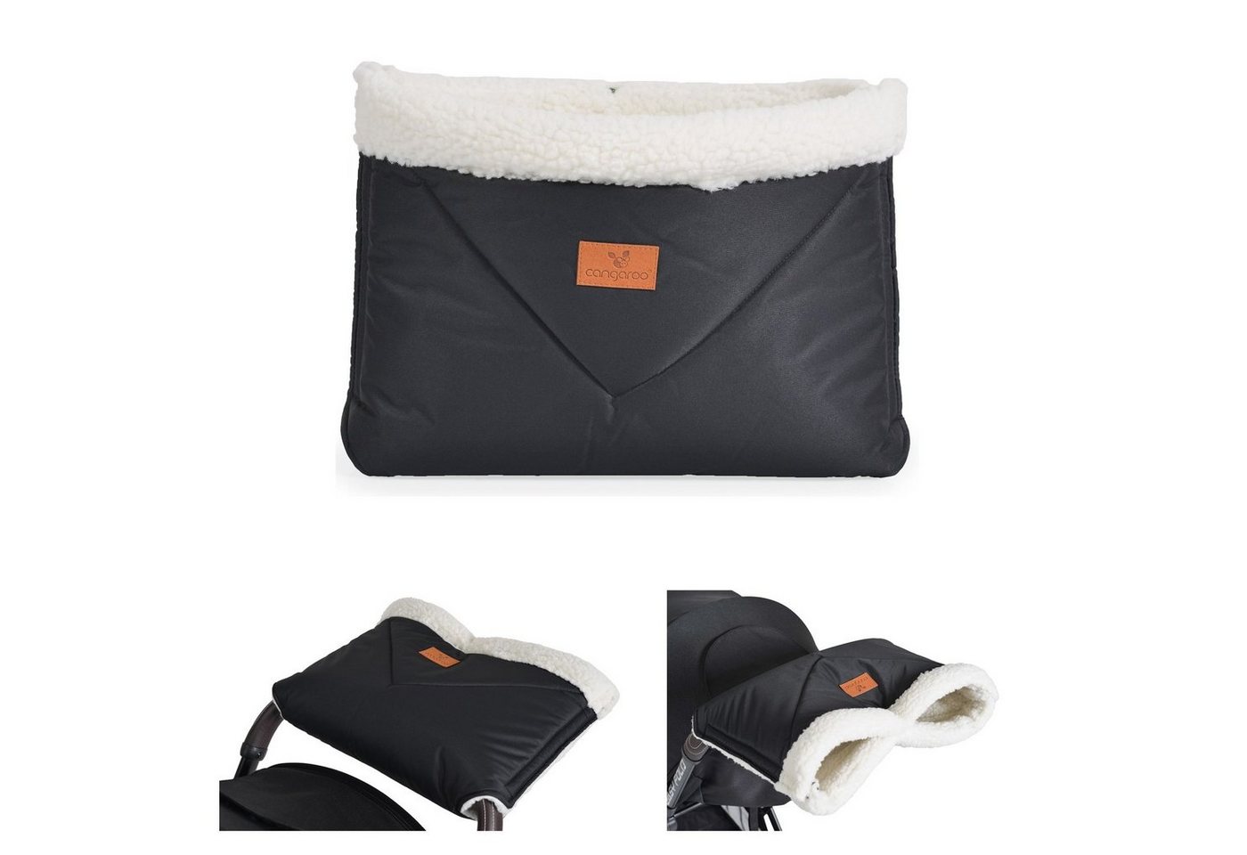 Cangaroo Kinderwagen-Handwärmer Kinderwagen-Handwärmer Luxe, Handmuff für den Kinderwagen Klettstreifen von Cangaroo