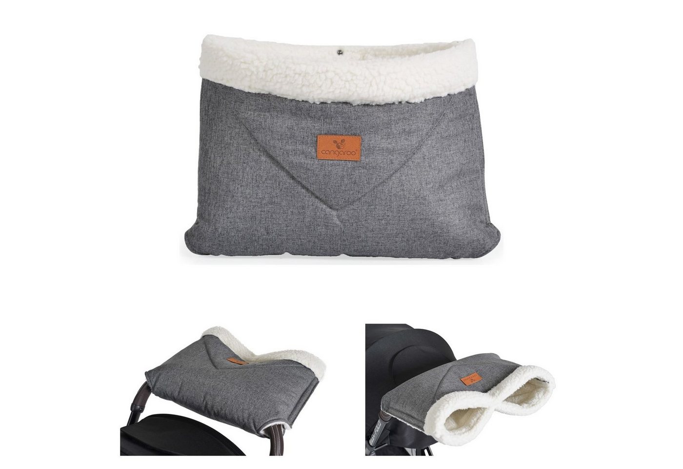 Cangaroo Kinderwagen-Handwärmer Kinderwagen-Handwärmer Luxe, Handmuff für den Kinderwagen Klettstreifen von Cangaroo