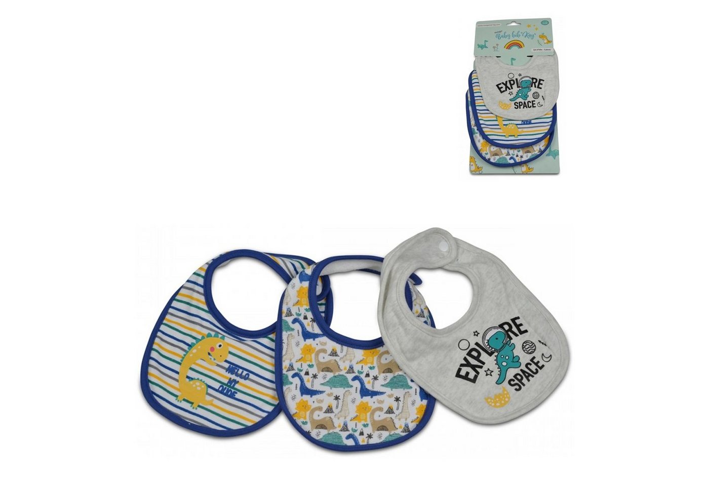 Cangaroo Lätzchen Babylatz 3er Set Kay ab Geburt, (1-St), Klettverschluss, waschbar, wasserfest von Cangaroo