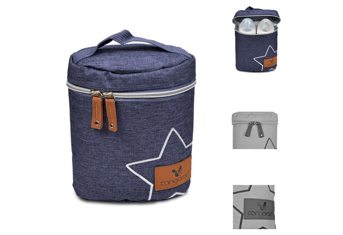 Cangaroo Wickeltasche Thermotasche Charlie Thermobox (1-tlg), Thermoskanne, Auslaufsicher, Teesieb, Edelstahl von Cangaroo