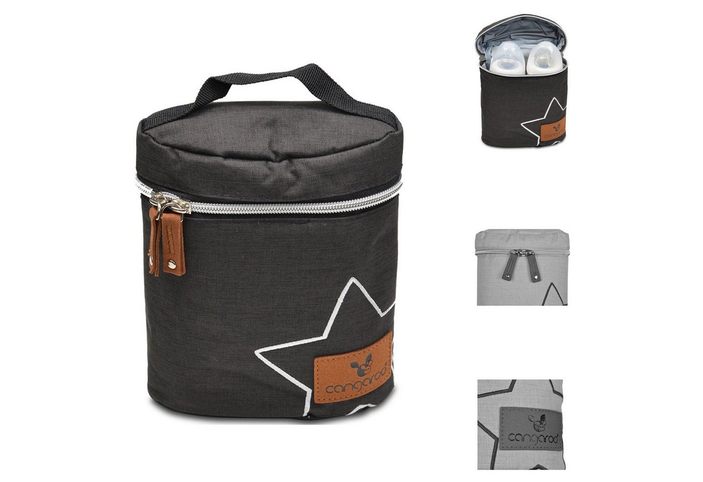 Cangaroo Wickeltasche Thermotasche Charlie Thermobox (1-tlg), Thermoskanne, Auslaufsicher, Teesieb, Edelstahl von Cangaroo