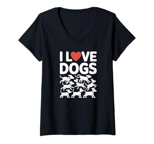 Damen Erklärung zur Leidenschaft eines Hundeliebhabers T-Shirt mit V-Ausschnitt Damen Erklärung zur Leidenschaft eines Hundeliebhabers T-Shirt mit V-Ausschnitt von Canine Enthusiast Expressions Collective