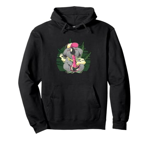 Koala Koalabär Bär Kiffen Kiffer Hanfblatt Rauchen Geschenk Pullover Hoodie von Cannabis Marihuana Shisha Haschisch Wasserpfeife