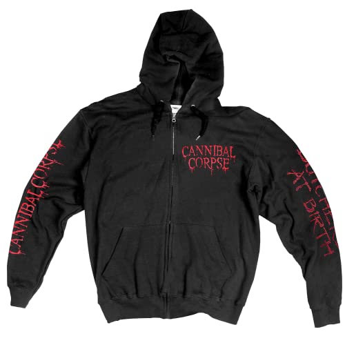 Cannibal Corpse Butchered at Birth 2019 Sweatshirt mit Kapuze für Herren, Schwarz, S von Cannibal Corpse