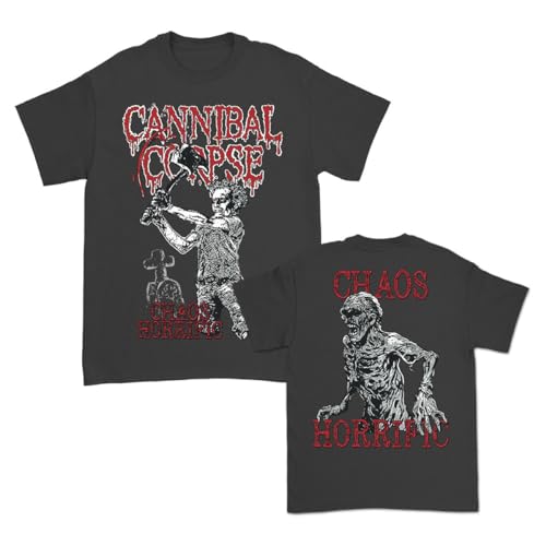Cannibal Corpse Chaos Horrific Bootleg Männer T-Shirt Charcoal XL 100% Baumwolle Band-Merch, Bands von Cannibal Corpse