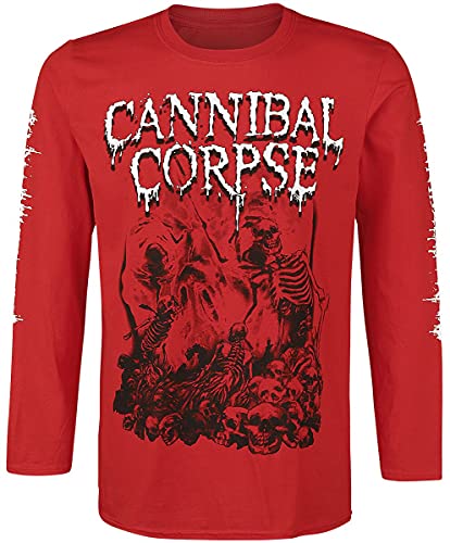 Cannibal Corpse Pile of Skulls 2018 Männer Langarmshirt rot XL von Cannibal Corpse