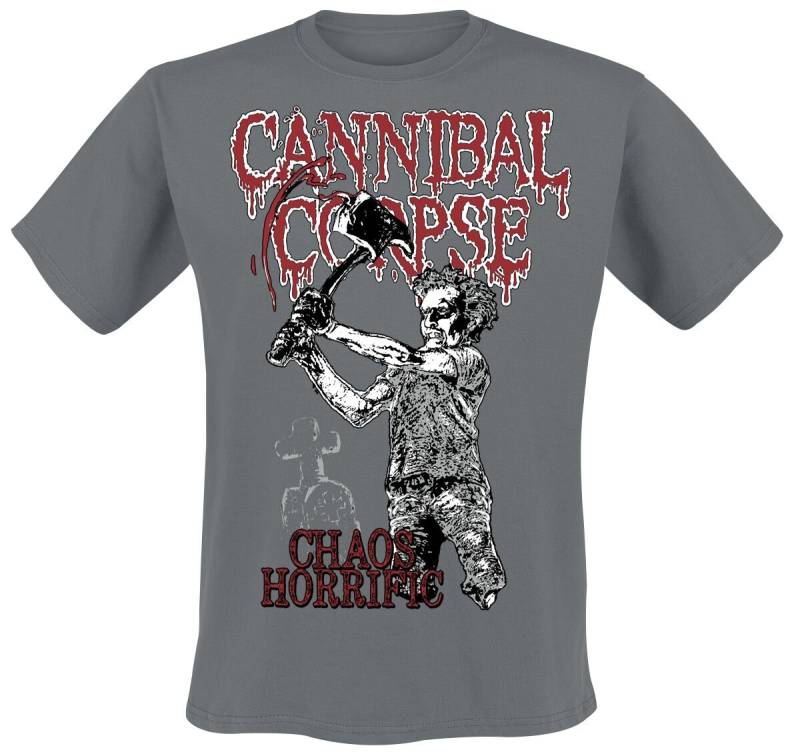 Cannibal Corpse T-Shirt - Chaos Horrific Bootleg - S bis M - für Männer - Größe S - charcoal  - Lizenziertes Merchandise! von Cannibal Corpse