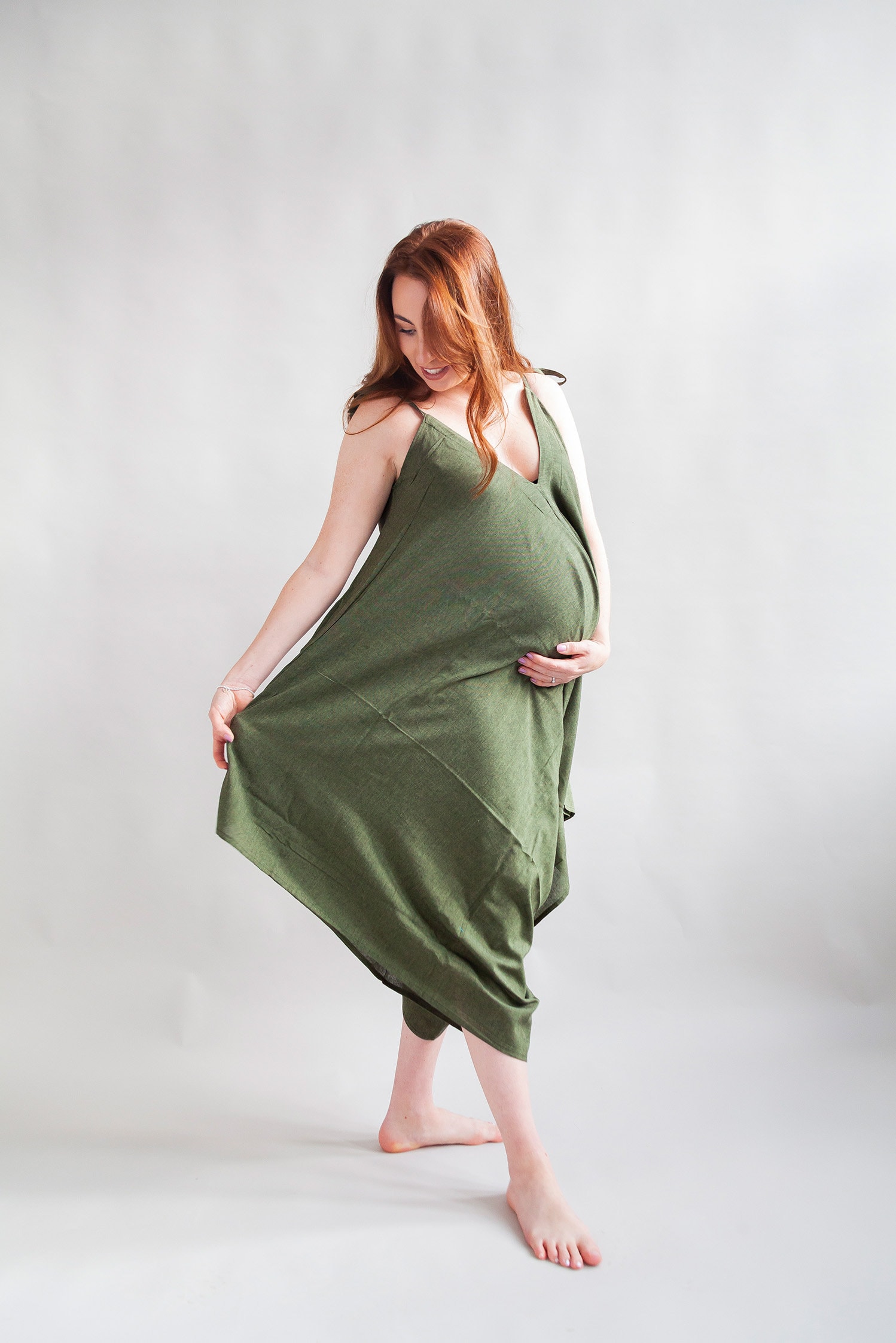 Umstands-Jumpsuit-Overall. Baumwolle Und Kuschelig von CannyBonny