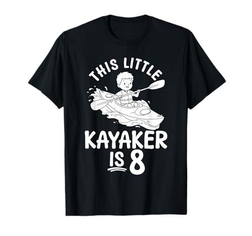 Dieser kleine Kajakfahrer ist 8 Jahre Kajak-Kinder T-Shirt Dieser kleine Kajakfahrer ist 8 Jahre Kajak-Kinder T-Shirt von Canoeing Kayaking Kids Birthday Party