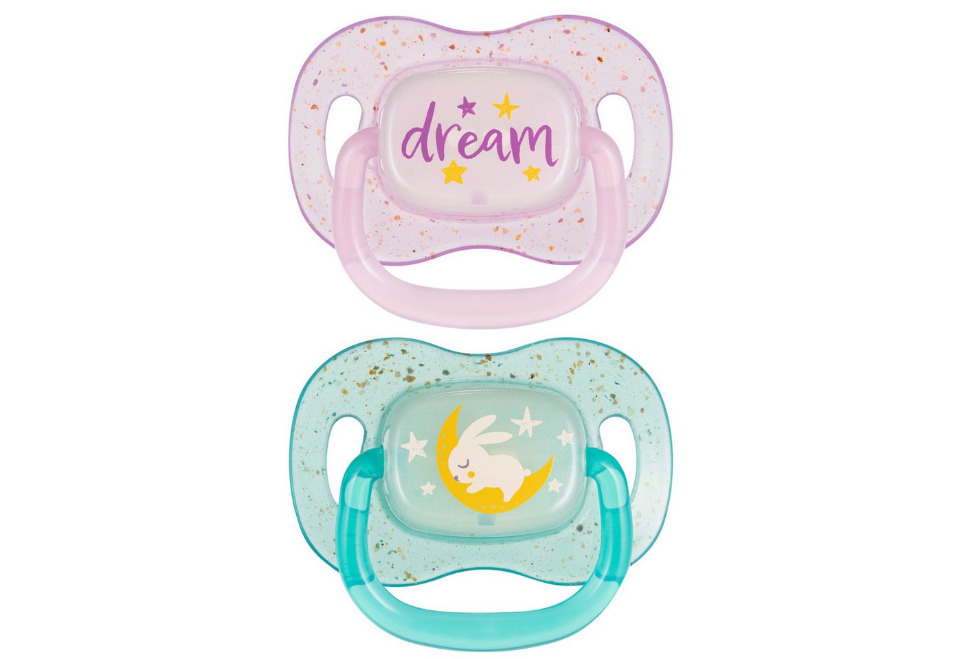 Canpol Schnuller NightGlow Symmetrischer Beruhigungssauger Hello Dream 2er Packung von Canpol