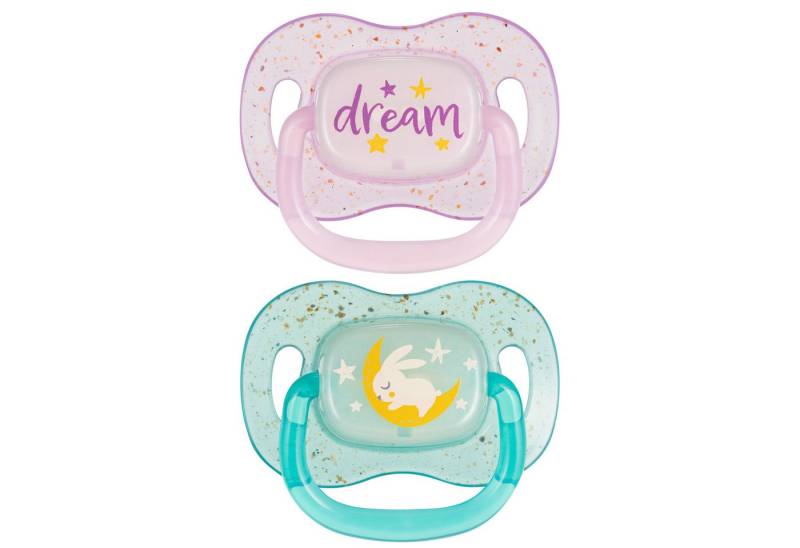 Canpol Schnuller NightGlow Symmetrischer Beruhigungssauger Hello Dream 2er Packung von Canpol