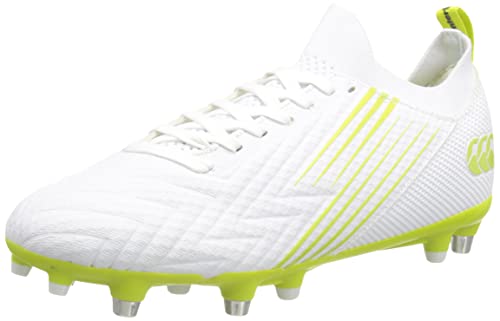 Canterbury Herren Speed 3.0 Pro Soft Ground Rugby-Schuhe, Weiß/Limettengrün, 48 EU von Canterbury