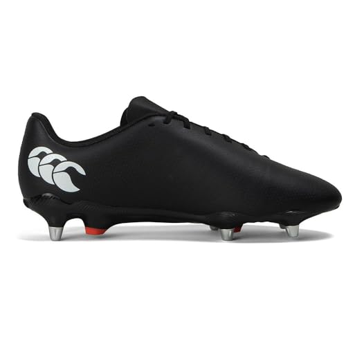 Canterbury Herren Speed Raze Soft Ground Rugby Boots | Faster Acceleration | Lightweight Precision Stiefel, schwarz/weiß von Canterbury