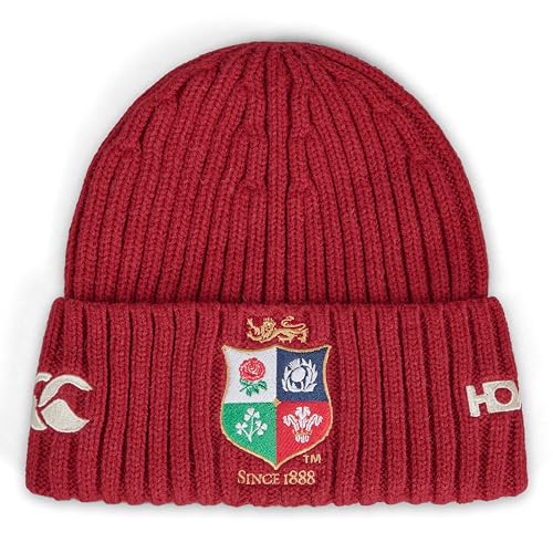 Canterbury Unisex British and Irish Lions Fleece Beanie-Mütze, Rote Dahlie, Einheitsgröße von Canterbury