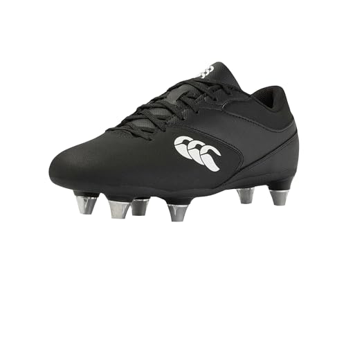 Canterbury Unisex Kinder Phoenix Raze Soft Ground Rugby-Stiefel, Schwarz Weiß, 32 EU von Canterbury