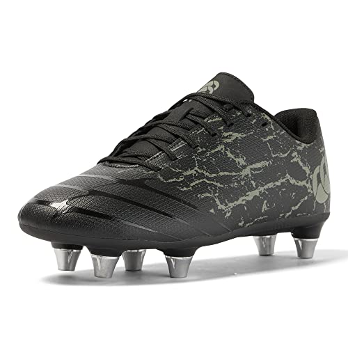 Canterbury Unisex Kinder Phoenix Team Soft Ground Rugby-Stiefel, Black Gravity Grey von Canterbury