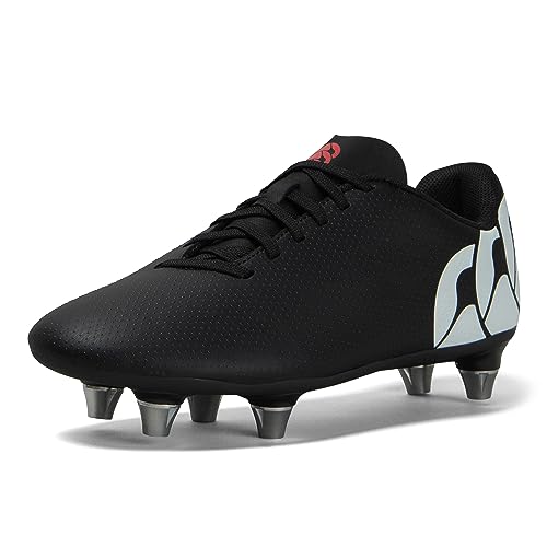 Canterbury Unisex Kinder Speed Raze Soft Ground Rugby Boots | Lightweight | Scuff Resistant | Comfort and Stability Stiefel, schwarz/weiß von Canterbury