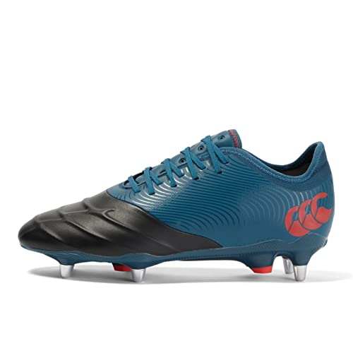 Canterbury Unisex Phoenix Genesis Pro Soft Ground Rugby-Stiefel, Blau Schwarz Orange, 41 EU von Canterbury