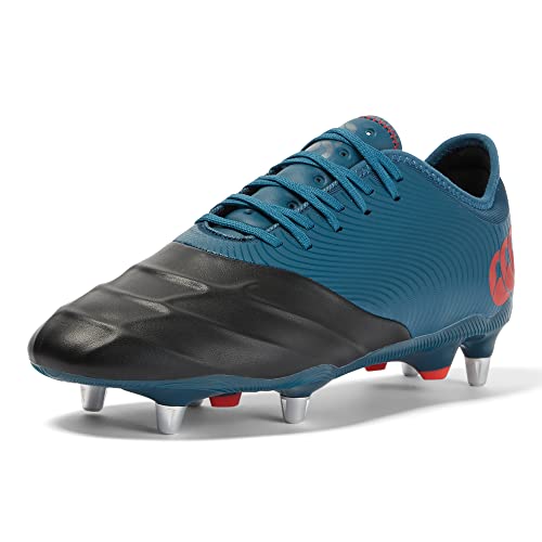 Canterbury Unisex Phoenix Genesis Pro Soft Ground Rugby-Stiefel, Deep Ocean Blue Black Oxy Fire Red, 36 EU von Canterbury