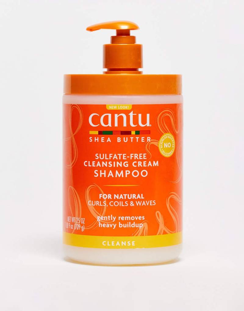 Cantu - Reinigendes Creme-Shampoo mit Sheabutter für natürliches Haar in Salon-Größe, 709 ml-Keine Farbe von Cantu