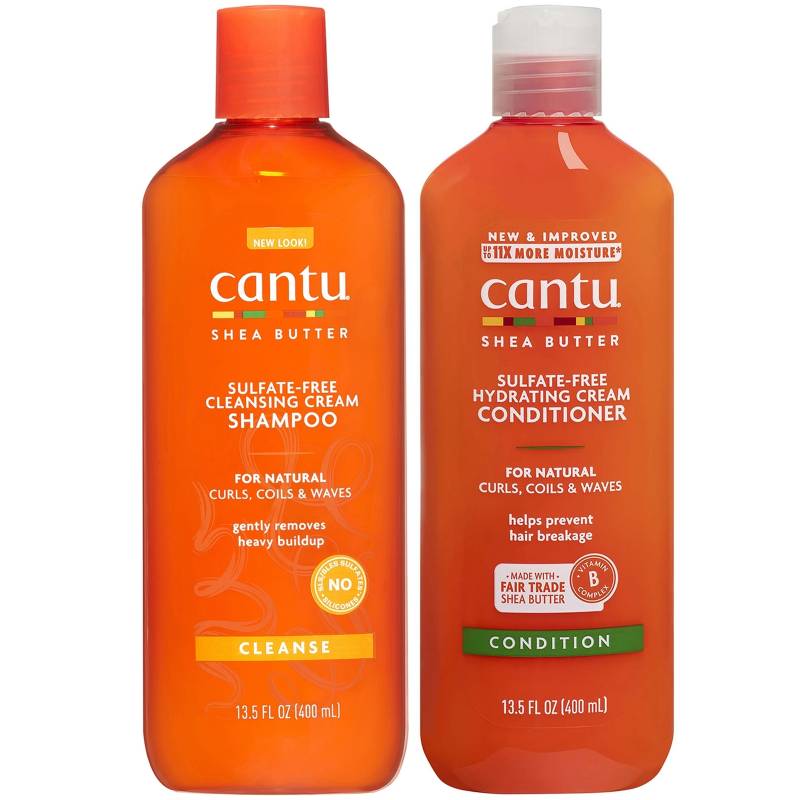 Cantu Shea Butter Cleansing Cream Shampoo & Hydrating Conditioner 400ml von Cantu