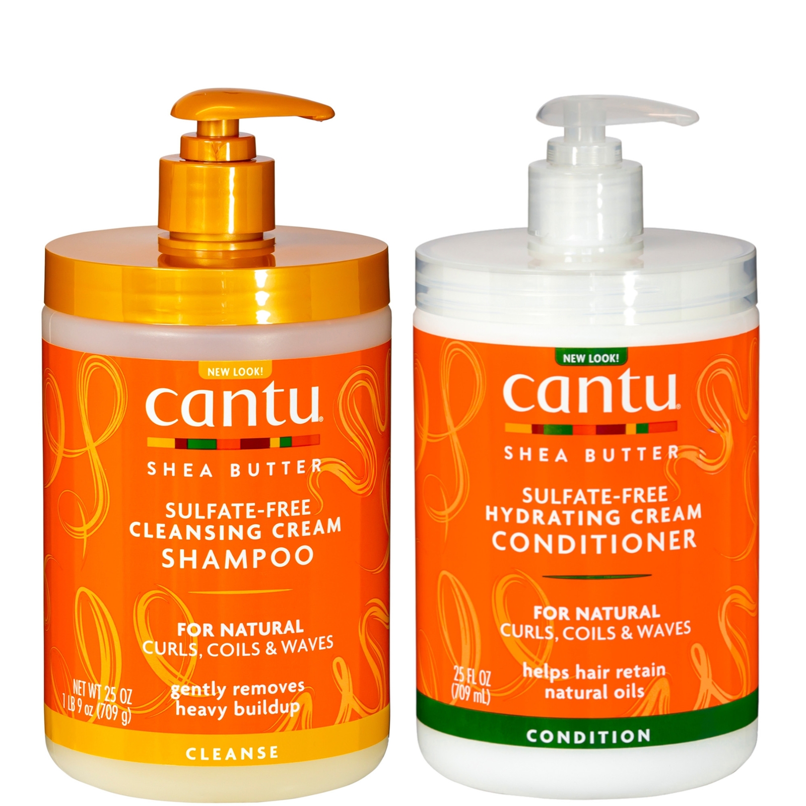 Cantu Shea Butter for Natural Hair Cleansing Cream Shampoo & Hydrating Cream Conditioner Salon Size Duo von Cantu
