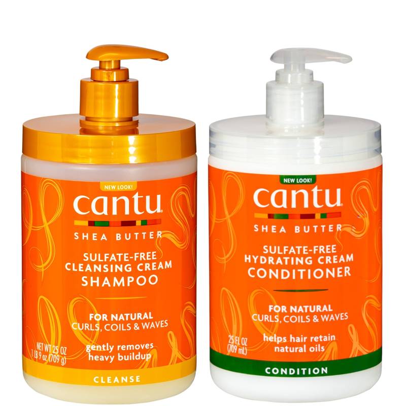 Cantu Shea Butter for Natural Hair Cleansing Cream Shampoo & Hydrating Cream Conditioner Salon Size Duo von Cantu