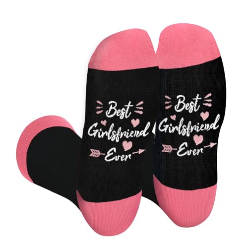 Lustige Socken für Damen Mädchen - BEST GIRLFRIEND Geschenke Bunte Lustig Frauen Witzige Motiv Coole Bedrucken Verrückte Socken Weihnachten Strümpfe Geschenkideen von Cantustime