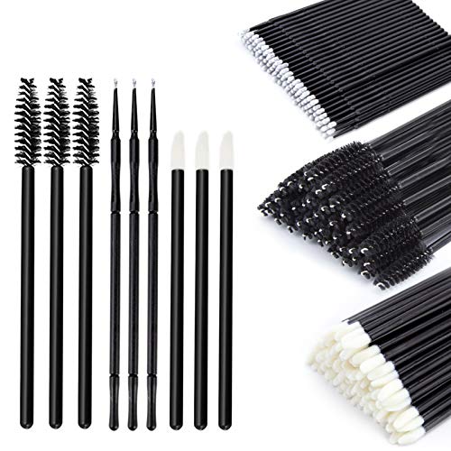 Canvalite 300 Stück Einweg Mascara Wimpernstifte, Lippenstifte und Mikro Applikatorbürsten insgesamt, 100 Stück Wimpernbürsten + 100 Stück Lippenstift Zauberstäbe + 100 Stück Mikro Make up Pinsel Canvalite 300 Stück Einweg Mascara Wimpernstifte, Lippenstifte und Mikro Applikatorbürsten insgesamt, 100 Stück Wimpernbürsten + 100 Stück Lippenstift Zauberstäbe + 100 Stück Mikro Make up Pinsel von Canvalite