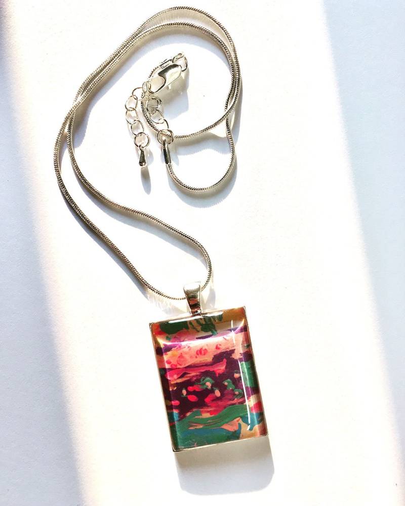 Kinder Kunst Foto Anhänger Halskette Benutzerdefinierte Kunstwerk Andenken von CanvasAndVessel