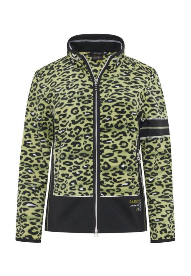 Canyon Fleecejacke CANYON Damen Leoparden Optik Fleecejacke ohne Kapuze Arm 617701 von Canyon