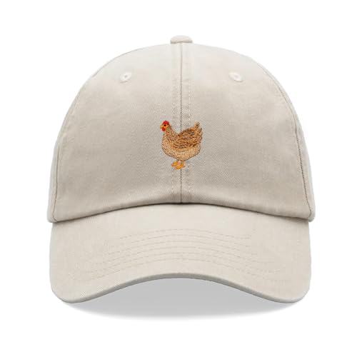 Baseballkappe mit Huhn, Vintage, gewaschen, Unisex, Vogel, stone, Einheitsgröße Baseballkappe mit Huhn, Vintage, gewaschen, Unisex, Vogel, stone, Einheitsgröße von Cap Base
