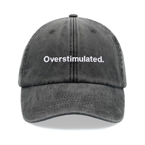 Overstimulated.Baseball Cap Vintage Washed Unisex Dad Hat Low Profile Adjustable, Schwarz , Einheitsgröße Overstimulated.Baseball Cap Vintage Washed Unisex Dad Hat Low Profile Adjustable, Schwarz , Einheitsgröße von Cap Base