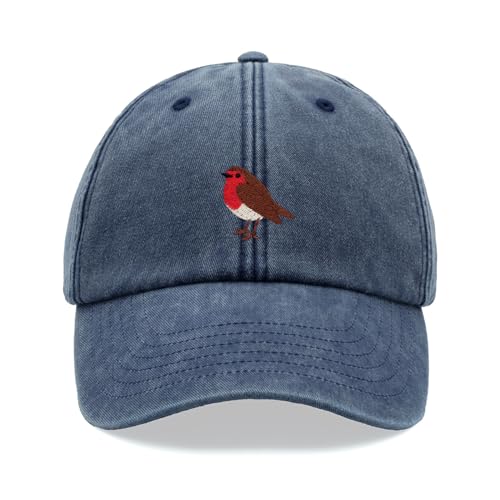Robin Baseballkappe Vintage Washed Unisex Dad Hat Verstellbar Bier IPA Lager Trinker, denim, Einheitsgröße von Cap Base