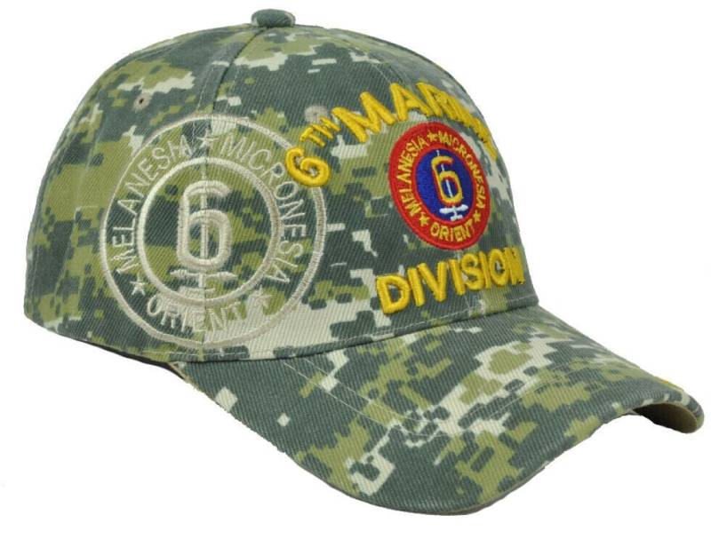 Us 6Th Marine Division Div Digital Camouflage Camo Hat Cap Curved Bill Adjs von CapStoreOnline