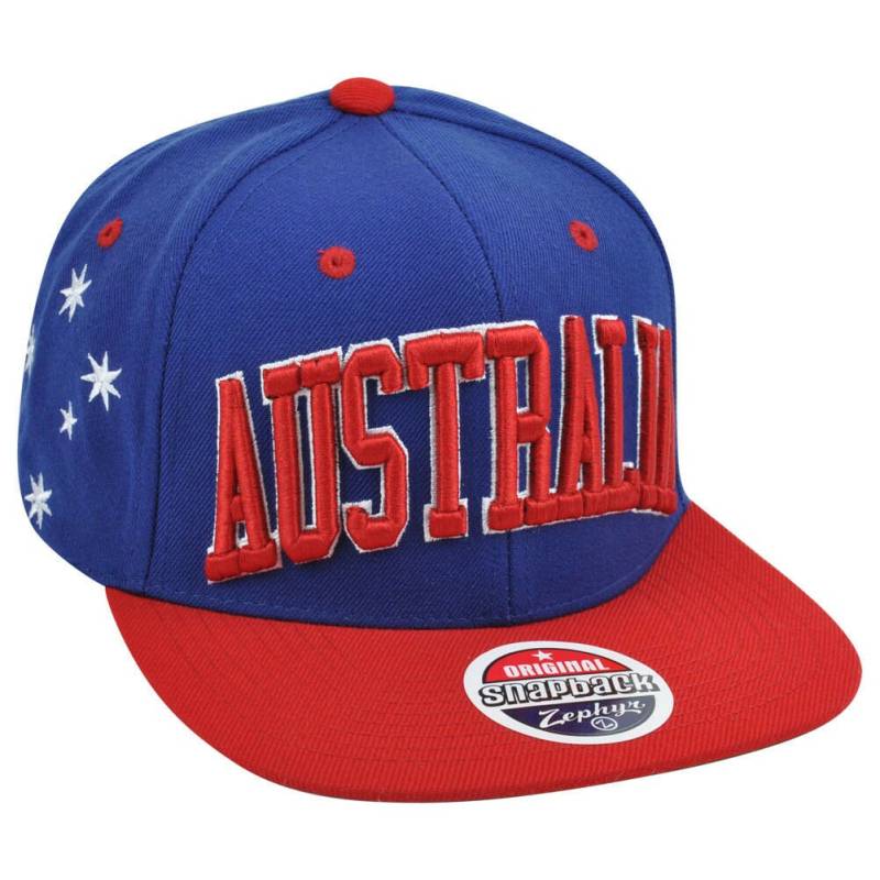 Zephyr Australien Country Flag Super Star Verstellbare Snap Back Zweifarbige Hutmütze von CapStoreOnline