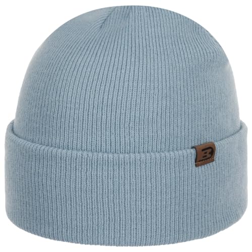 CapUniverse Wind Beanie Umschlagmütze Strickmütze Herren Ganzjährig hellblau One Size von CapUniverse