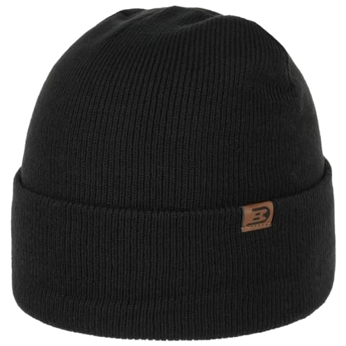 CapUniverse Wind Beanie Umschlagmütze Strickmütze Herren Ganzjährig schwarz One Size von CapUniverse