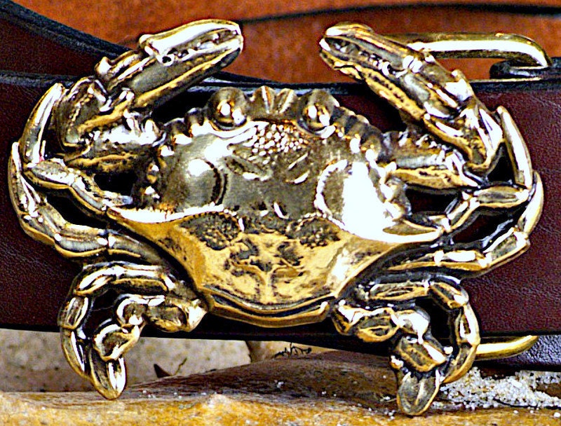 Blaue Shell Crab Schnalle Blaue Shell Crab Schnalle von CapeCodCellarLeather
