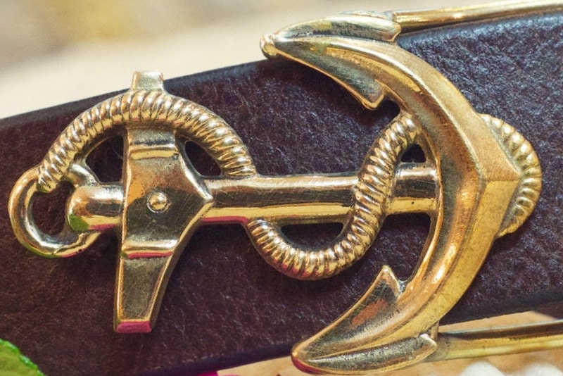 Schiffe Anker Schnalle Schiffe Anker Schnalle von CapeCodCellarLeather
