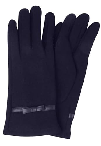 Capelli New York Baumwollhandschuhe mit weichem Futter Navy Gloves von Capelli New York