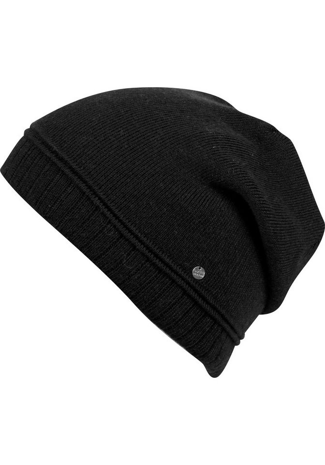 Capelli New York Beanie (Packung) Metall-Logo, gerafft, Feinstrick von Capelli New York