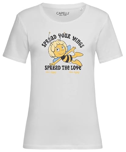 Capelli New York - Biene Maja - Damen T-Shirt S - Weiß von Capelli New York