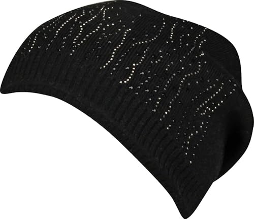 Capelli New York Damen Beanie mit Schmucksteinen - Schwarz von Capelli New York