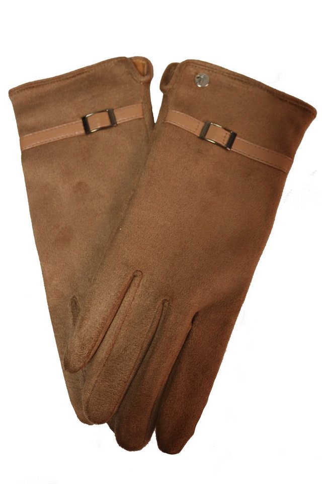 Capelli New York Fleecehandschuhe mit Zierriemen von Capelli New York