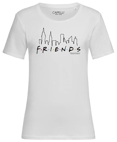 Capelli New York - Friends City - Damen T-Shirt S - Weiß von Capelli New York