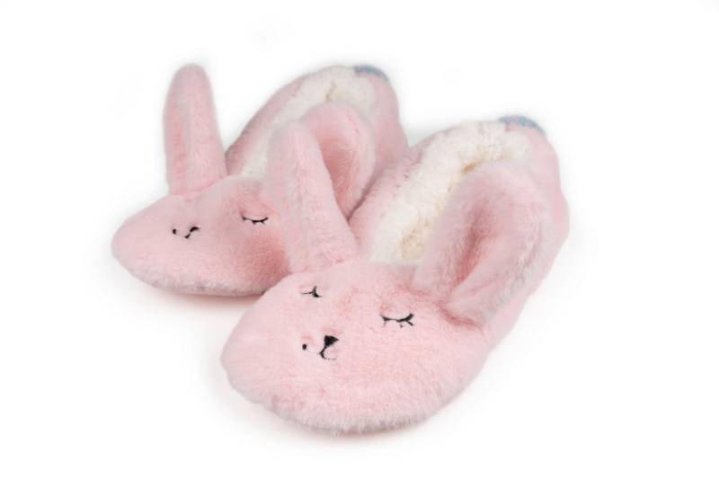 Capelli New York Hausslipper FXL-132 Hausschuh (1 Paar) rutschhemmende Sohle, Häschen-Applikation, warm gefüttert von Capelli New York