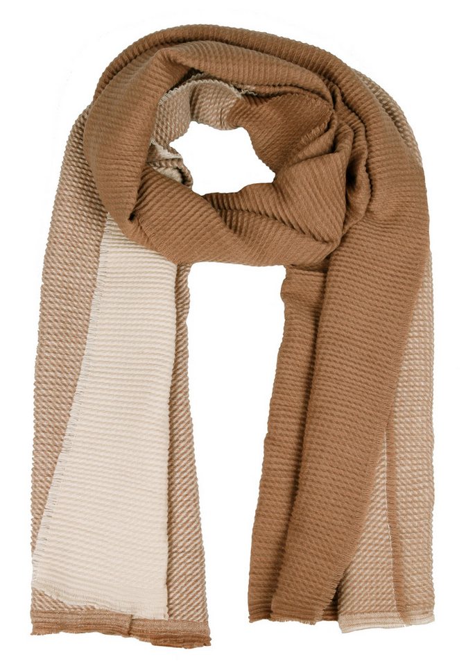 Capelli New York Modeschal, tricolor, leichte Fransenkante, Farbverlauf von Capelli New York